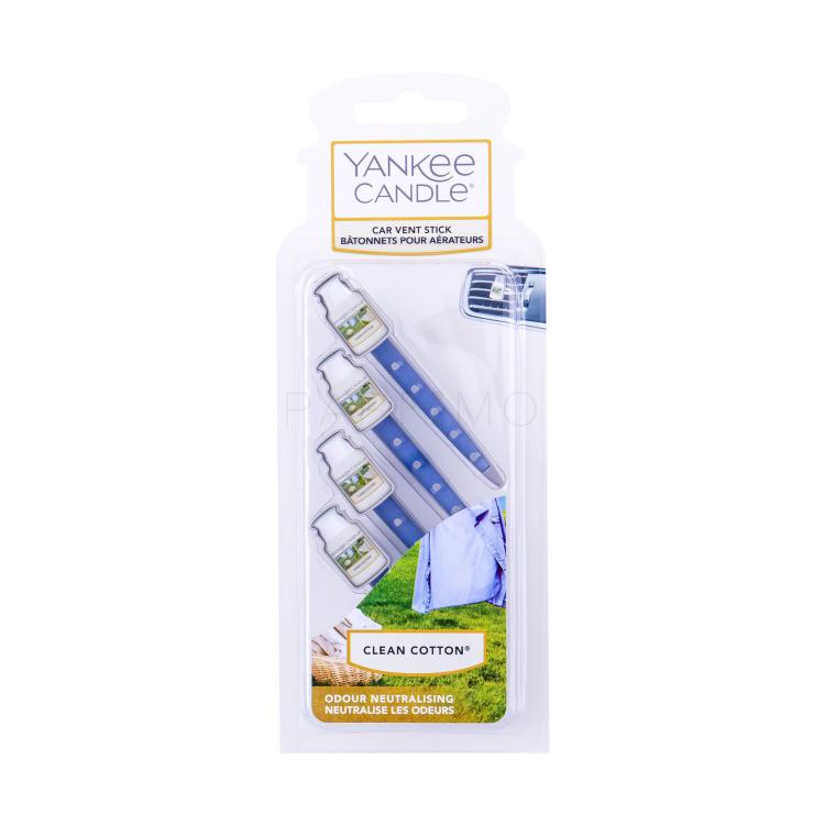 Yankee Candle Clean Cotton Vent Stick Autoduft 4 St.
