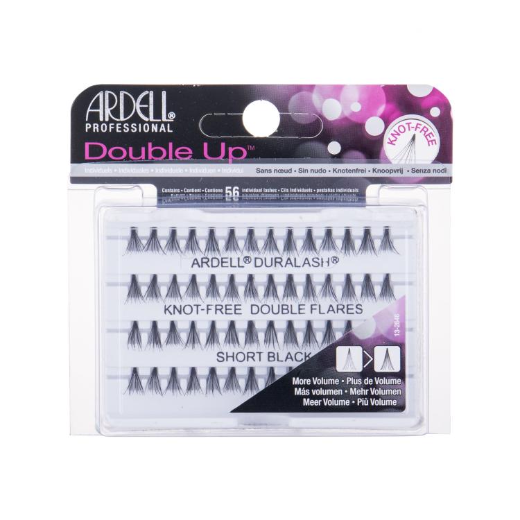 Ardell Double Up Duralash Knot-Free Double Flares Falsche Wimpern für Frauen 56 St. Farbton  Short Black