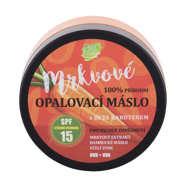 Vivaco Bio Carrot Tanning Butter SPF15 Sonnenschutz fürs Gesicht 150 ml