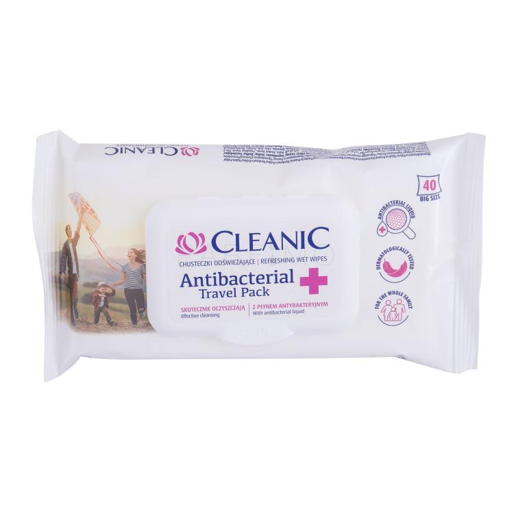 Cleanic Antibacterial Refreshing Travel Pack Reinigungstücher 40 St.