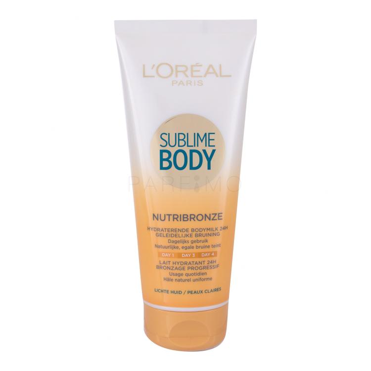 L&#039;Oréal Paris Sublime Body Nutribronze Light Skin Selbstbräuner für Frauen 200 ml