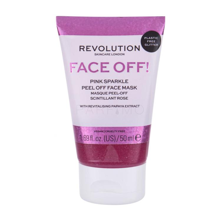 Revolution Skincare Face Off! Pink Sparkle Gesichtsmaske für Frauen 50 ml