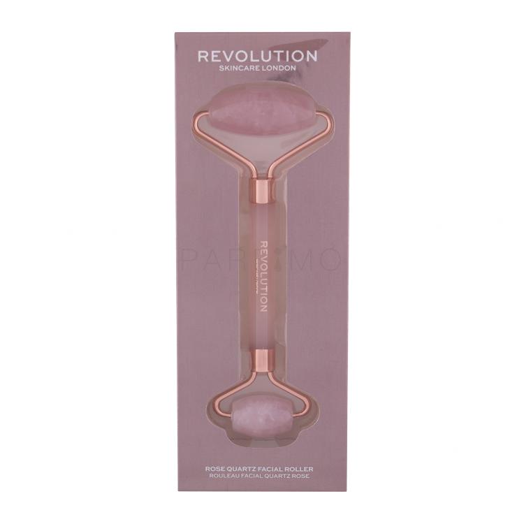 Revolution Skincare Roller Rose Quartz Facial Roller Massageroller &amp; Stein für Frauen 1 St.