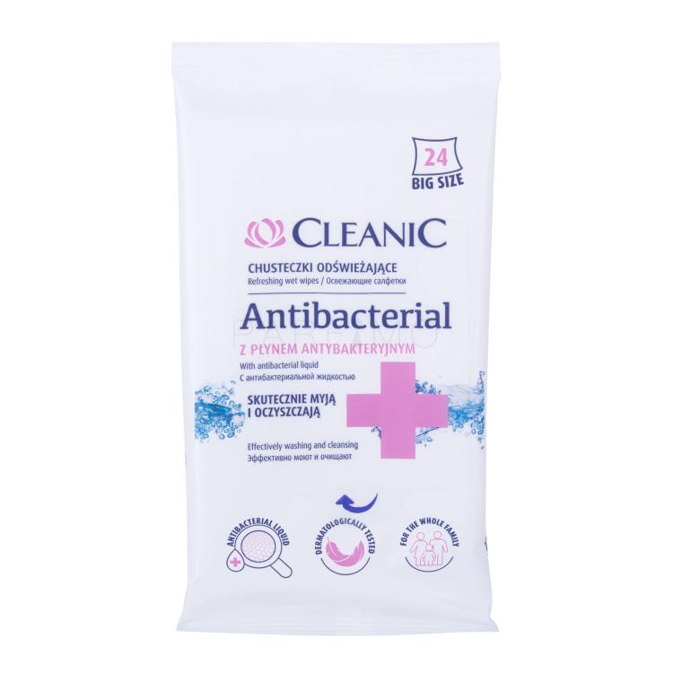 Cleanic Antibacterial Refreshing Wet Wipes Antibakterielles Präparat 24 St.