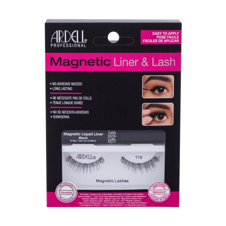 Ardell Magnetic Liner &amp; Lash 110 Geschenkset Magnetwimpern 110 1 Paar + Magnet Eyeliner Gel Magnet Liquid Liner 2,5 g Black