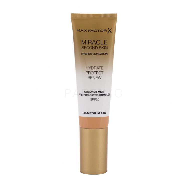 Max Factor Miracle Second Skin SPF20 Foundation für Frauen 30 ml Farbton  08 Medium Tan