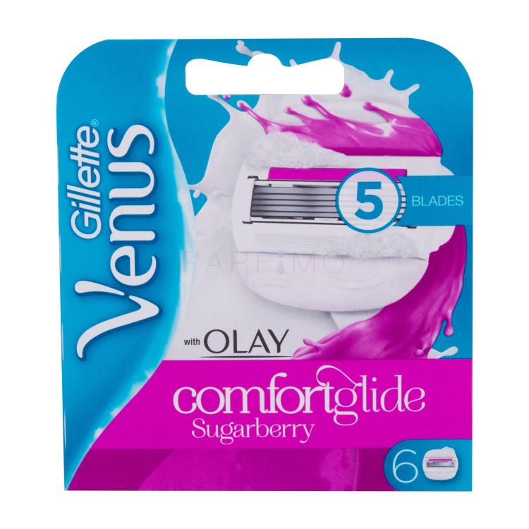 Gillette Venus &amp; Olay Sugarberry Comfortglide Ersatzklinge für Frauen 6 St.