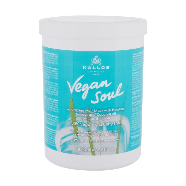 Kallos Cosmetics Vegan Soul Volumizing Haarmaske für Frauen 1000 ml