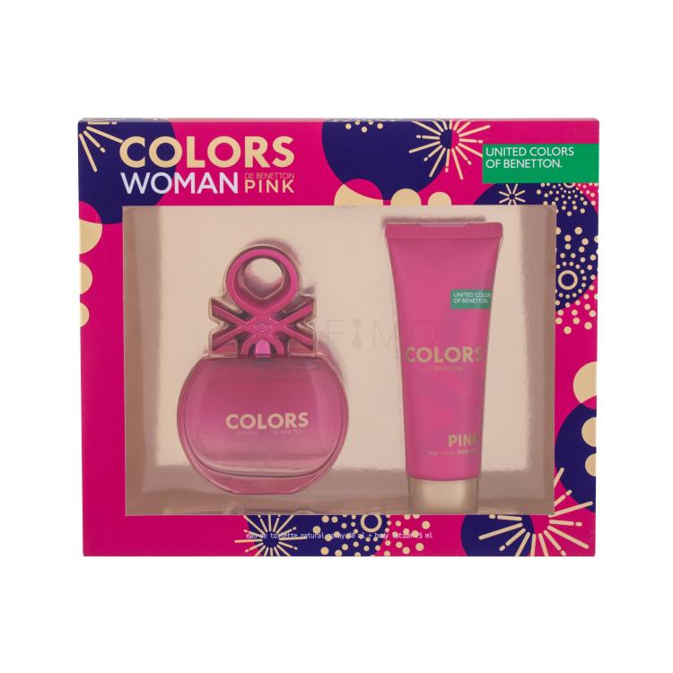 Benetton Colors de Benetton Pink Geschenkset Edt 80 ml + Körpermilch 75 ml
