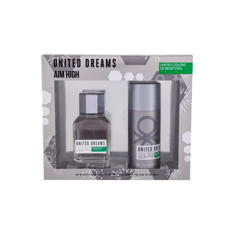 Benetton United Dreams Aim High Geschenkset Edt 100 ml + Deodorant 150 ml