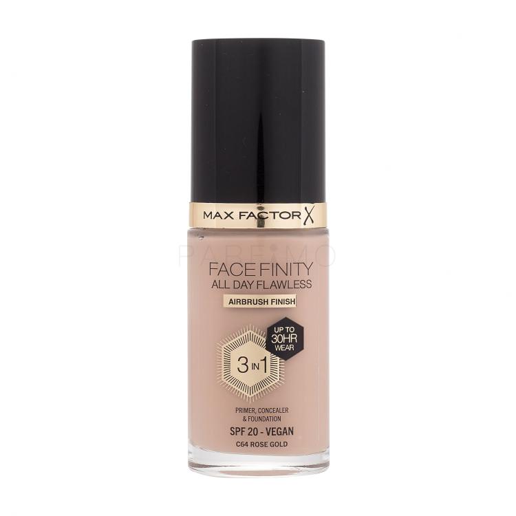 Max Factor Facefinity All Day Flawless SPF20 Foundation für Frauen 30 ml Farbton  C64 Rose Gold