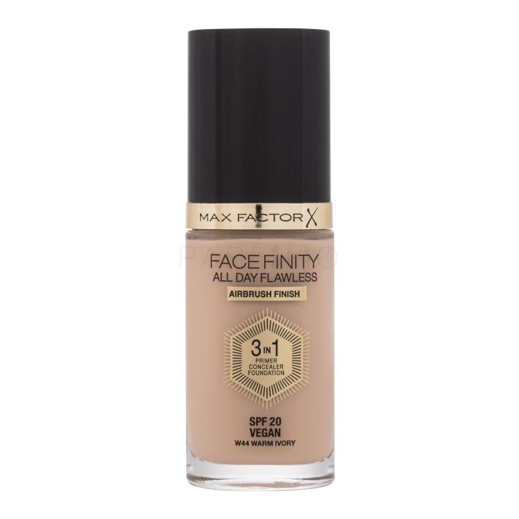 Max Factor Facefinity All Day Flawless SPF20 Foundation für Frauen 30 ml Farbton  W44 Warm Ivory