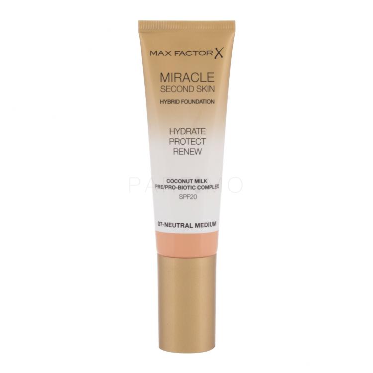 Max Factor Miracle Second Skin SPF20 Foundation für Frauen 30 ml Farbton  07 Neutral Medium