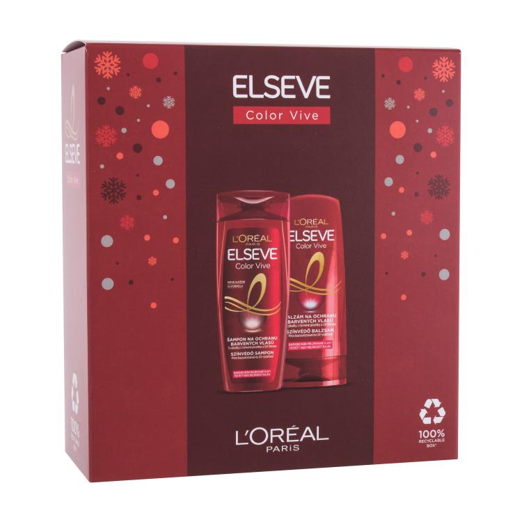 L&#039;Oréal Paris Elseve Color-Vive Geschenkset Shampoo Elseve Color Vive 250 ml + Haarbalsam Elseve Color Vive 200 ml