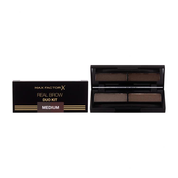 Max Factor Real Brow Duo Augenbrauensets für Frauen 3,3 g Farbton  002 Medium
