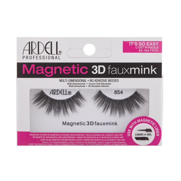 Ardell Magnetic 3D Faux Mink 854 Falsche Wimpern für Frauen 1 St. Farbton  Black