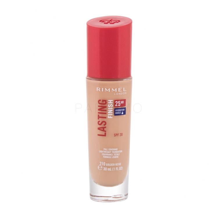 Rimmel London Lasting Finish 25H SPF20 Foundation für Frauen 30 ml Farbton  210 Golden Beige