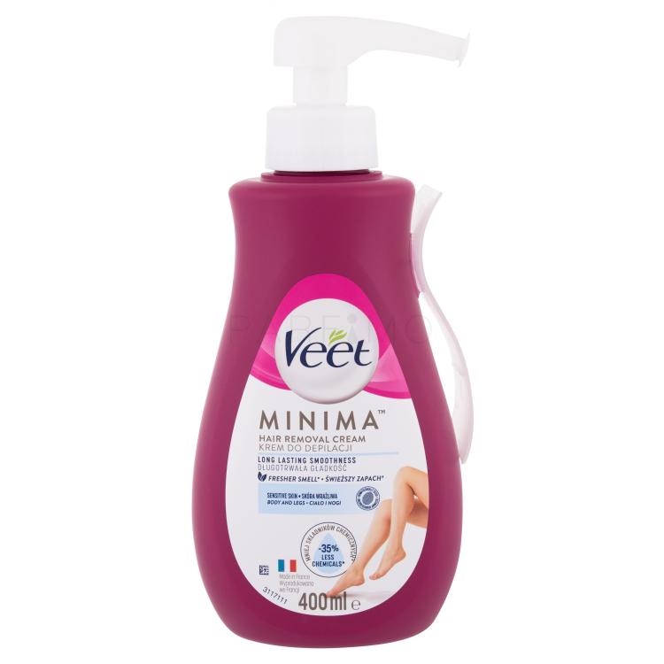 Veet Minima Hair Removal Cream Sensitive Skin Depilationspräparat für Frauen 400 ml