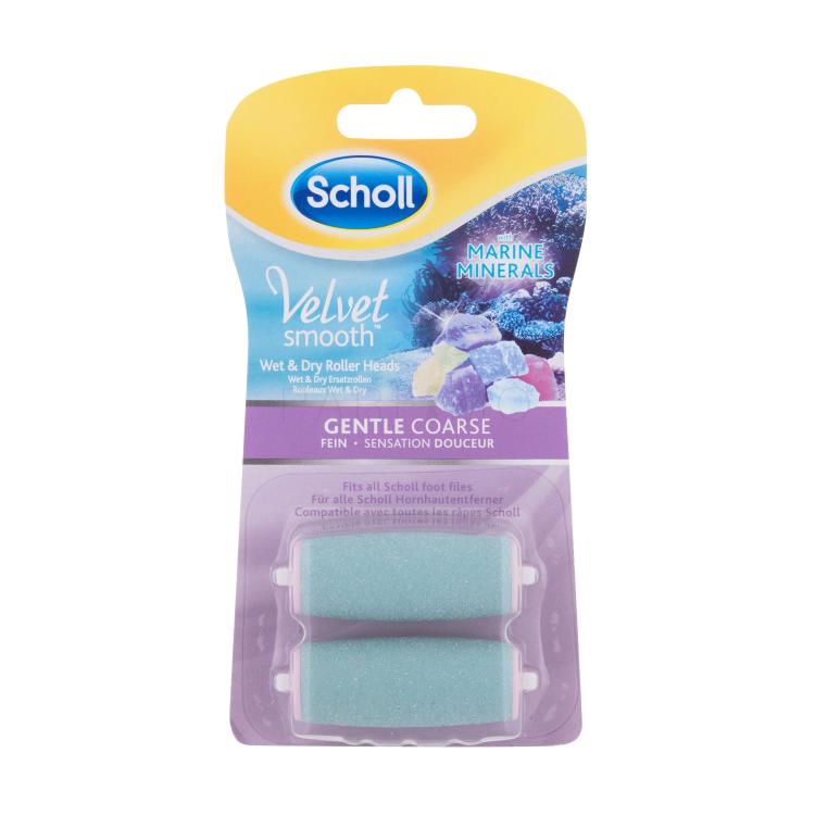 Scholl Velvet Smooth™ Marine Minerals Wet &amp; Dry Roller Heads Gentle Coarse Fußpflege für Frauen 2 St.