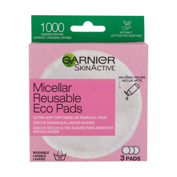 Garnier Skin Naturals Micellar Reusable Eco Pads Abschminkpads für Frauen 3 St.
