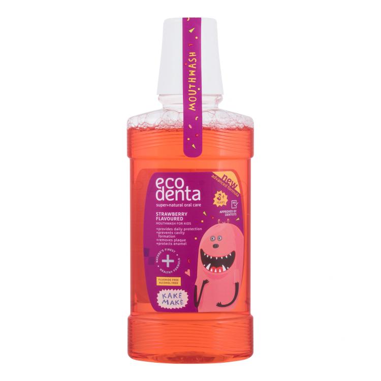 Ecodenta Super+Natural Oral Care Strawberry Mundwasser für Kinder 250 ml