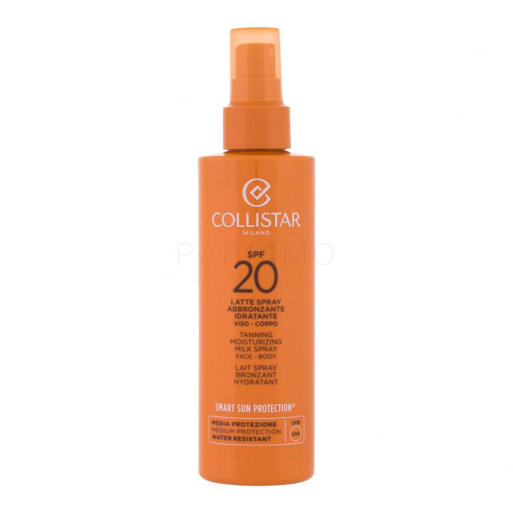 Collistar Smart Sun Protection Tanning Moisturizing Milk Spray SPF20 Sonnenschutz 200 ml