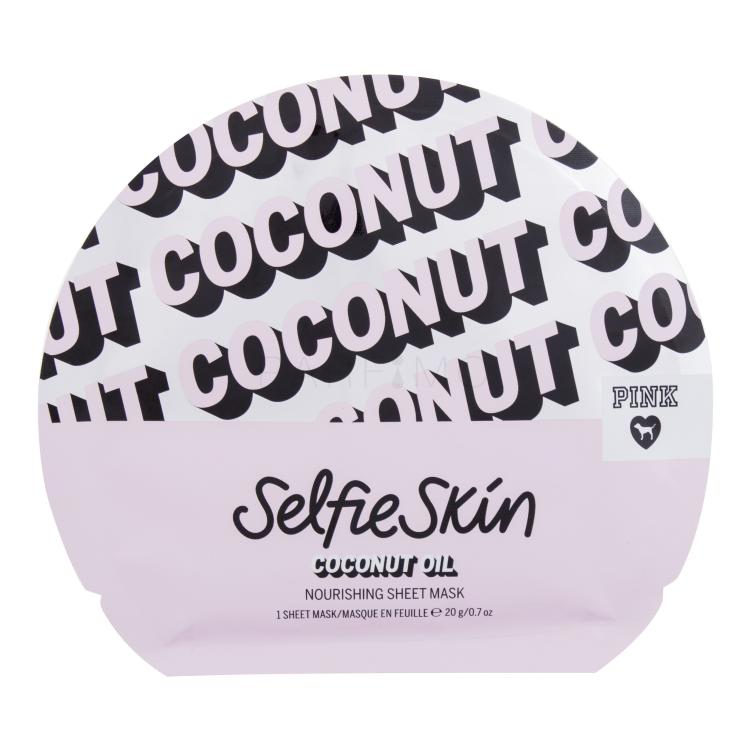 Pink Selfie Skin Coconut Oil Sheet Mask Gesichtsmaske für Frauen 1 St.