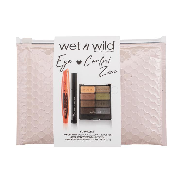 Wet n Wild Eye Love Comfort Zone Geschenkset Mascara Mega Impact 7 ml + Lidschatten Color Icon 8,5 g + Eyeliner Proline Graphic Marker 2,5 g + Kosmetiketui