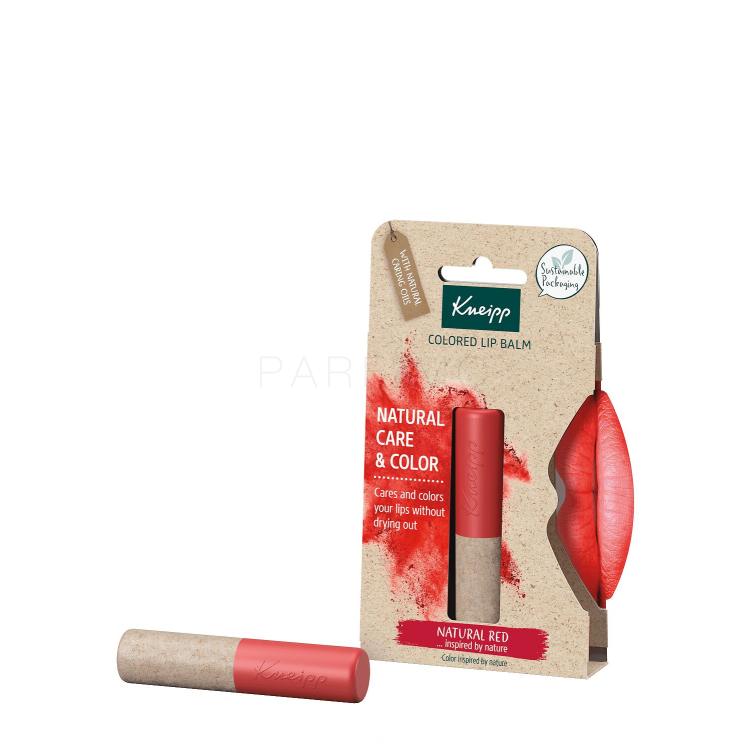 Kneipp Natural Care &amp; Color Lippenbalsam für Frauen 3,5 g Farbton  Natural Red