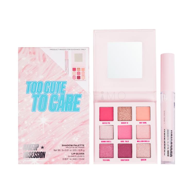 Makeup Obsession Too Cute To Care Geschenkset Lidschatten-Palette Too Cute To Care 3,15 g + Lipgloss Too Cute To Care 2,5 ml