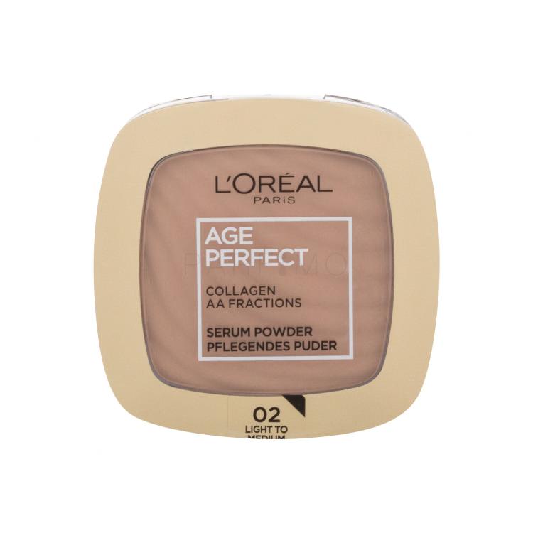 L&#039;Oréal Paris Age Perfect Serum Powder Puder für Frauen 9 g Farbton  02 Light To Medium