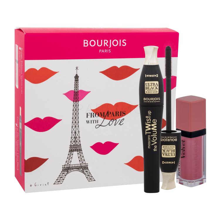 BOURJOIS Paris From Paris With Love Geschenkset Mascara Twist Up The Volume 8 ml + Lippenstift Rouge Edition Velvet 7,7 ml 010