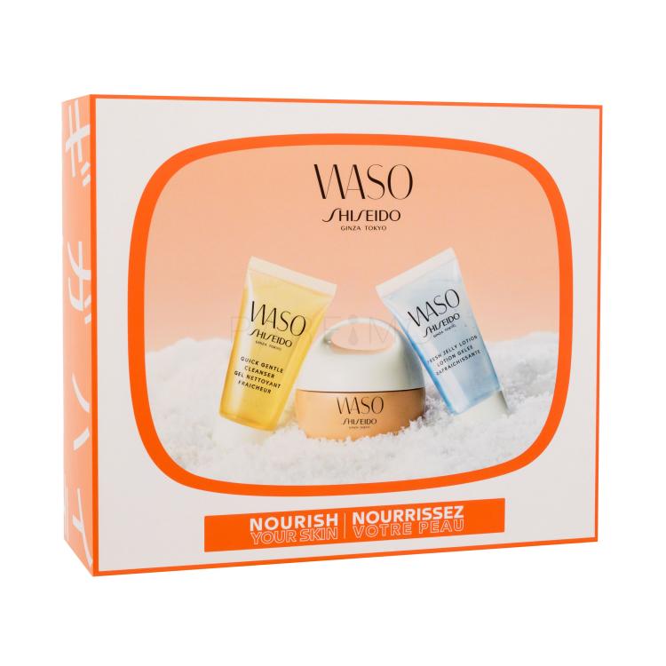 Shiseido Waso Nourish Your Skin Geschenkset Tagescreme Waso Giga-Hydrating Rich Cream 30 ml + Reinigungsgel Waso Quick Gentle Cleanser 30 ml + Gesichtsgel Waso Fresh Jelly Lotion 30 ml