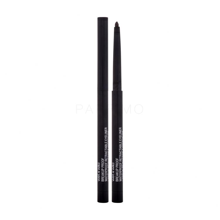 Wet n Wild Breakup Proof Waterproof Retractable Eyeliner Kajalstift für Frauen 0,23 g Farbton  Black