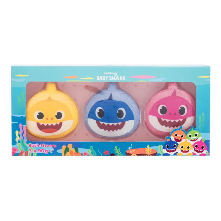 Pinkfong Baby Shark Bath Fizzers Kit Geschenkset Badebombe 3 x 90 g