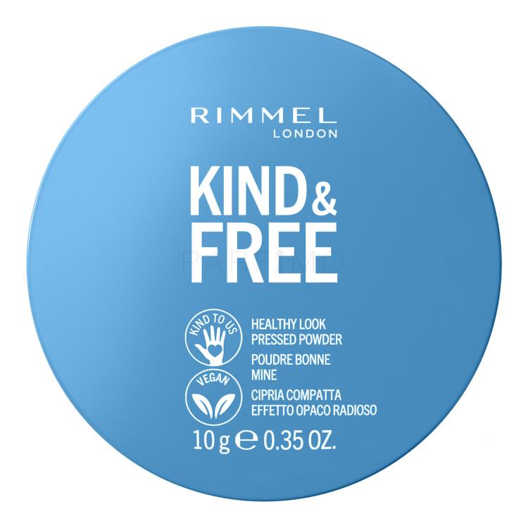 Rimmel London Kind &amp; Free Healthy Look Pressed Powder Puder für Frauen 10 g Farbton  020 Light