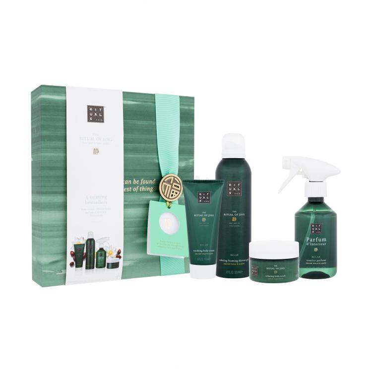 Rituals The Ritual Of Jing 4 Calming Bestsellers Geschenkset Duschschaum The Ritual Of Jing 200 ml + Körpercreme The Ritual Of Jing 100 ml + Körperpeeling The Ritual Of Jing 125 g + Raumspray The Ritual Of Jing 250 ml