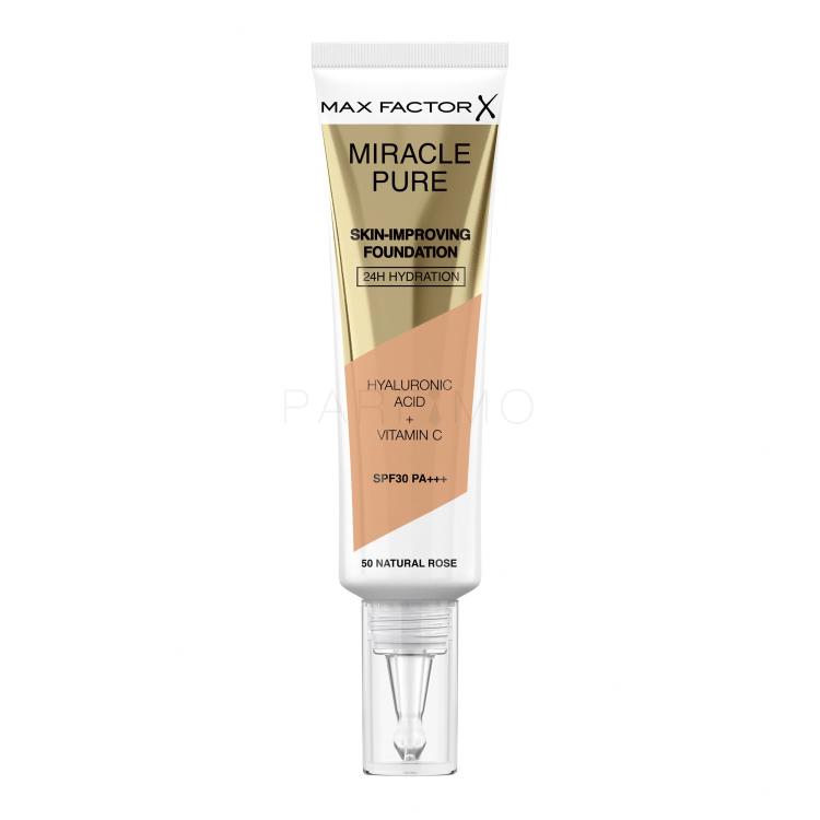 Max Factor Miracle Pure Skin-Improving Foundation SPF30 Foundation für Frauen 30 ml Farbton  50 Natural Rose
