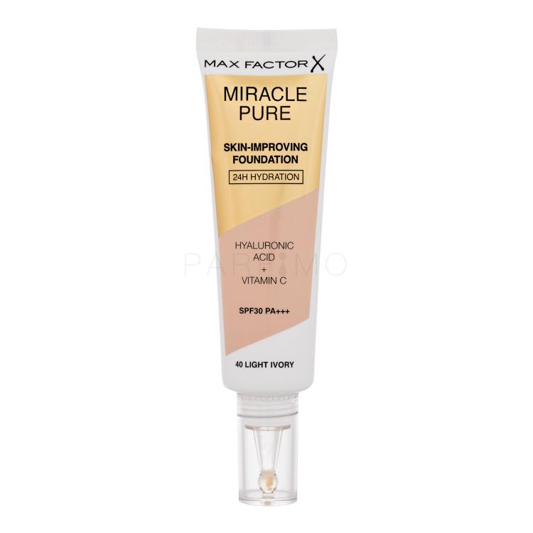 Max Factor Miracle Pure Skin-Improving Foundation SPF30 Foundation für Frauen 30 ml Farbton  40 Light Ivory