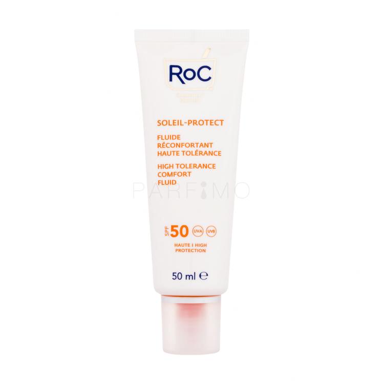 RoC Soleil-Protect High Tolerance Comfort Fluid SPF50 Sonnenschutz fürs Gesicht für Frauen 50 ml