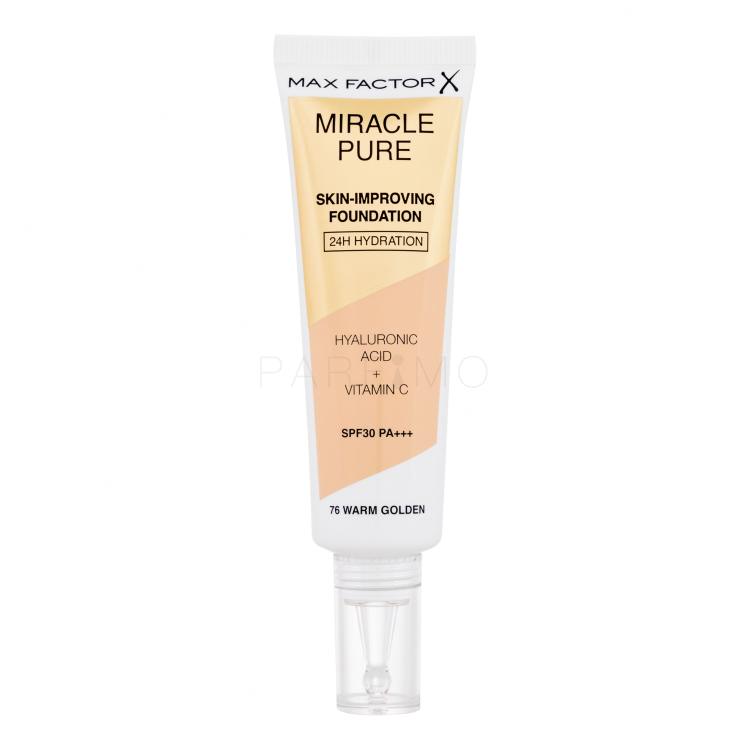 Max Factor Miracle Pure Skin-Improving Foundation SPF30 Foundation für Frauen 30 ml Farbton  76 Warm Golden