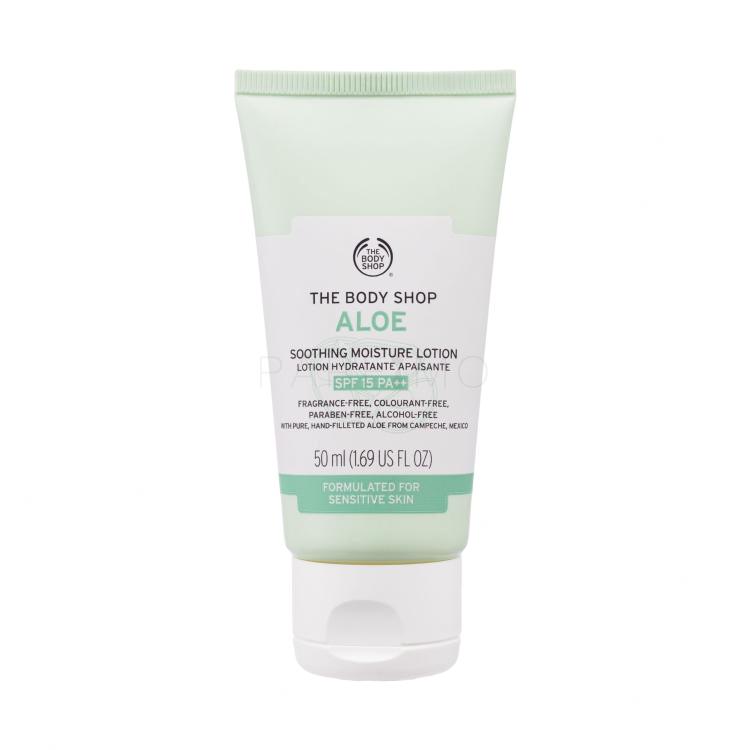 The Body Shop Aloe Soothing Moisture Lotion SPF15 Tagescreme für Frauen 50 ml