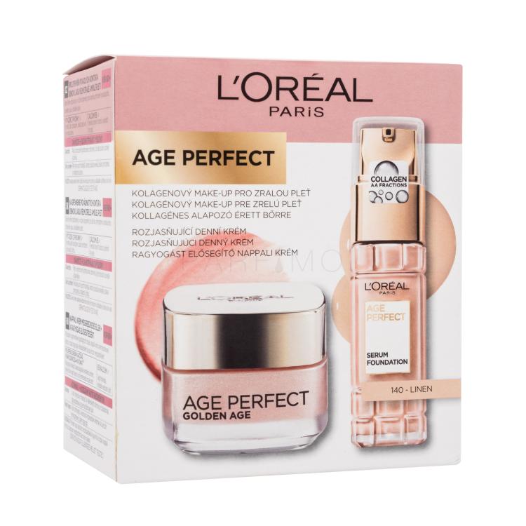 L&#039;Oréal Paris Age Perfect Golden Age Geschenkset Tagescreme Age Perfect Golden Age 50 ml + Make-up Age Perfect Serum Foundation 30 ml 140 Linen