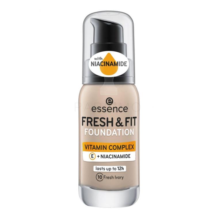 Essence Fresh &amp; Fit Foundation für Frauen 30 ml Farbton  10 Fresh Ivory