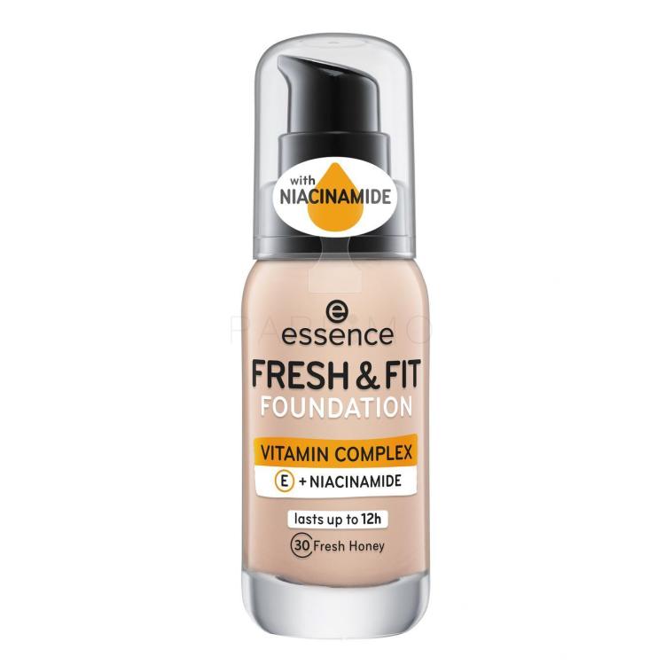 Essence Fresh &amp; Fit Foundation für Frauen 30 ml Farbton  30 Fresh Honey