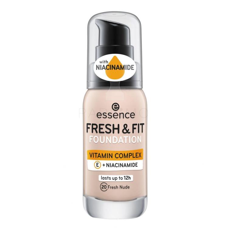 Essence Fresh &amp; Fit Foundation für Frauen 30 ml Farbton  20 Fresh Nude