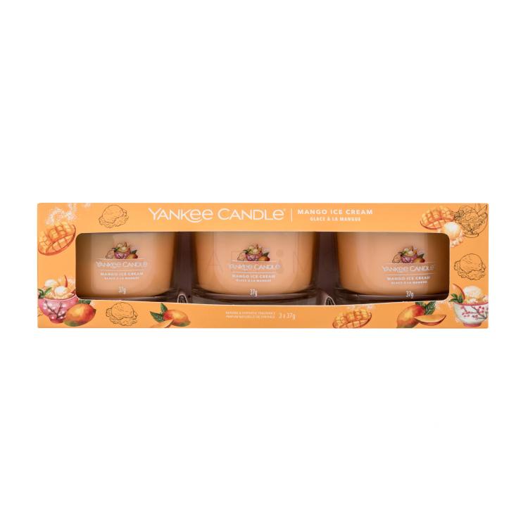 Yankee Candle Mango Ice Cream Geschenkset Duftkerze 3 x 37 g