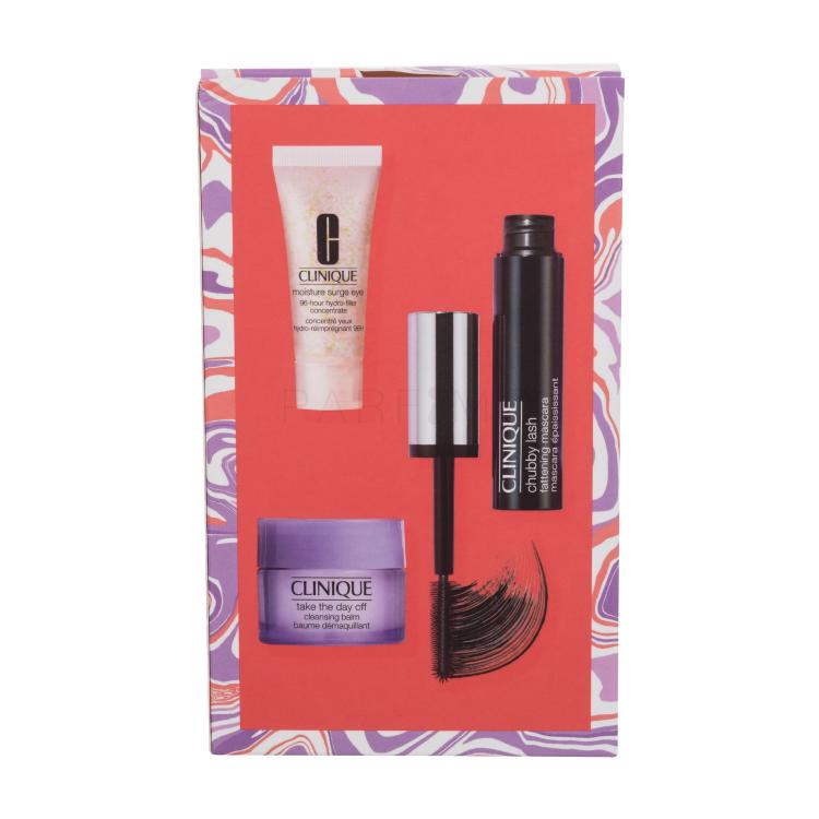 Clinique Chubby Lash Geschenkset Mascara Chubby Lash 8 ml + Abschminkbalsam Take The Day Off Cleansing Balm 15 ml + Augengel Moisture Surge Eye 96-Hour Hydro-Filler Concentrate 5 ml