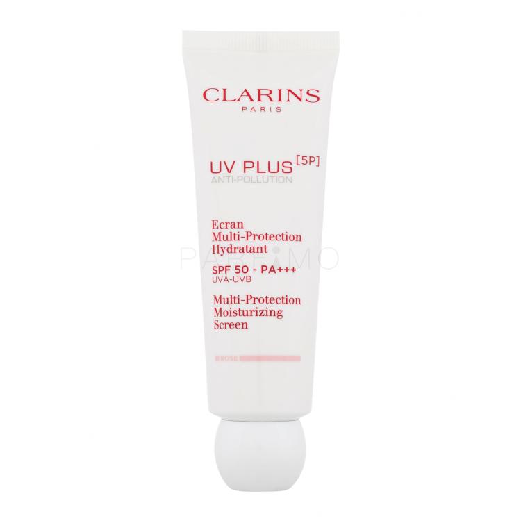 Clarins UV Plus 5P Multi-Protection Moisturizing Screen SPF50 Sonnenschutz fürs Gesicht für Frauen 50 ml Farbton  Rose