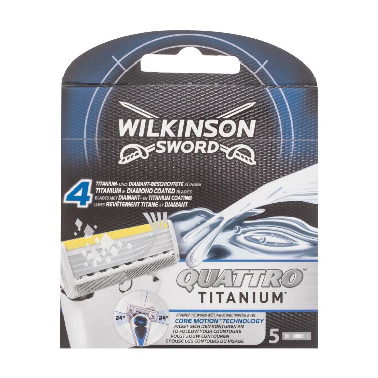 Wilkinson Sword Quattro Titanium Ersatzklinge für Herren Set